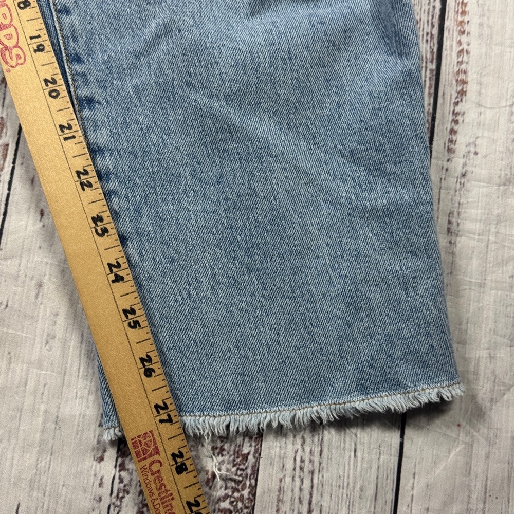 NWT GOOD AMERICAN JEANS WOMEN'S PLUS SIZE 20 FRAYED  HEM STRAIGHT LEG DENIM - Picture 14 of 16